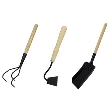 Centi Tuingereedschap 3 delige set met Plantschep - Handcultivator - Schoffel