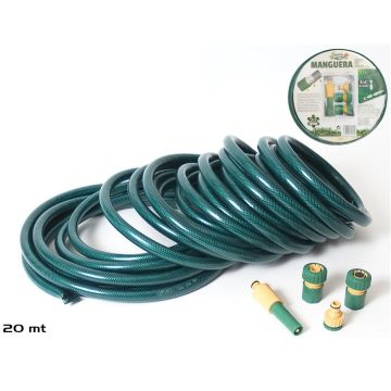 Gerimport Tuinslang - 20 Meter - met Sproeier en Koppelstukken - 5-Delig