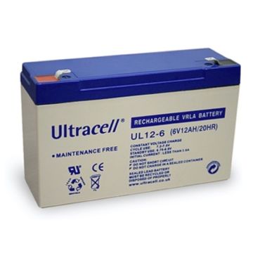 Ultracell Accu 6 volt, 12 Ah
