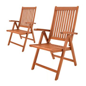 Tuinstoel Vanamo Set van 2 Eucalyptushout FSC®-gecertificeerd