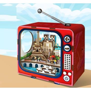 Modelbouw Houten Puzzel Streetview of Parijs - 98 Onderdelen Creatief & Educatief 