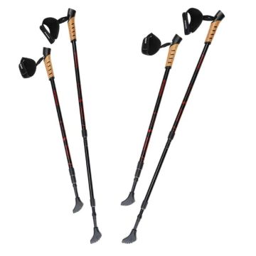 Nordic Walking stokken set van 2 rood