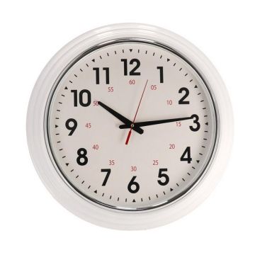 Gerimport Wandklok 50 x 9 Cm Kunststof Wit