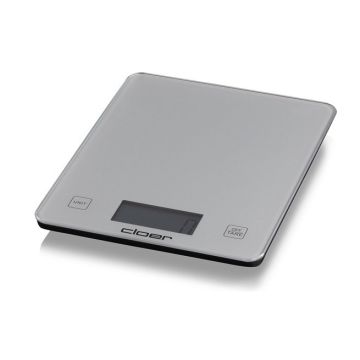 Handige keukenweegschaal Zilver met uitlees display