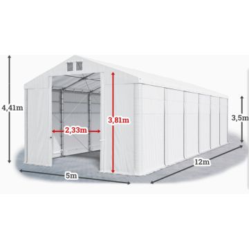 Opslagtent Wikinger Premium 5 x 12 x 4,6 mtr