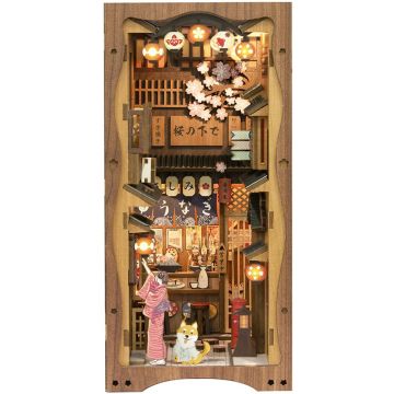 Cutebee Booknook Under the Sakura Tree Miniatuurhuis Knutselen