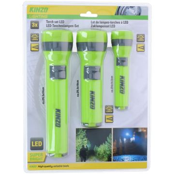 Kinzo Zaklampenset 3 delig