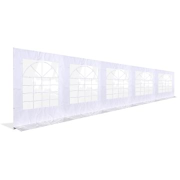Partytent zijwand PE met ramen – 10 meter