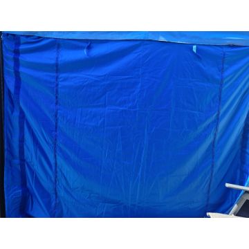 Zijwand Vouwtent Easy Up 2.5 mtr met deur rits kleur Blauw
