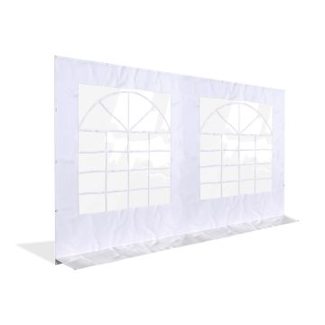 Partytent zijwand PE met ramen – 4 meter