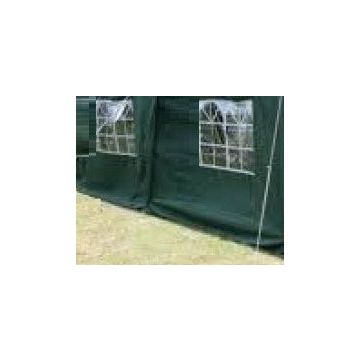Zijwand Easy Up 5,6 mtr met raam Groen schade met vlekken