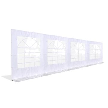 Partytent zijwand PE met ramen – 8 meter