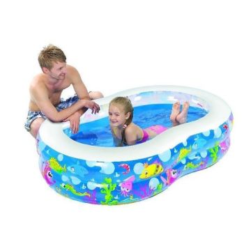 Familiezwembad 8-vormig met print van zeedieren