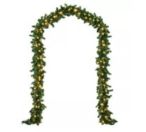 Guirlande Groen 5mtr slinger kerstslinger 100 LED´s Kerst in/outdoor