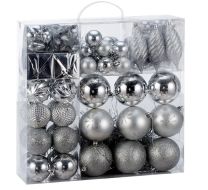 Kerstboom decoraties - Set van 103 - zilverkleurig