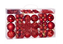 Kerstboom decoraties - Set van 66 - rood