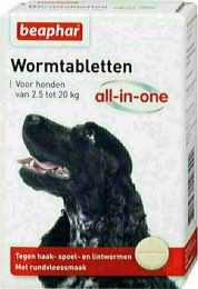 BEAPHAR WORMTABLET ALL-IN-ONE HOND 2,5-20 KG 2 TBL