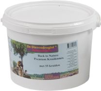 DIERENDROGIST BACK TO NATURE PREMIUM KRUIDENMIX MET 33 KRUIDEN 900 GR