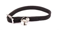 HALSBAND KAT ELASTISCH NYLON ZWART 30X1 CM