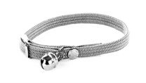 HALSBAND KAT ELASTISCH NYLON GRIJS 30X1 CM