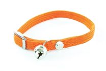 HALSBAND KAT ELASTISCH NYLON ORANJE 30X1 CM