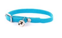 HALSBAND KAT ELASTISCH NYLON TURQUOISE 30X1 CM