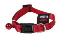 KATTENHALSBAND NYLON UNI ROOD 10 MMX20-30 CM