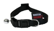KATTENHALSBAND NYLON UNI ZWART 11 MMX20-30 CM