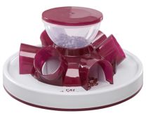 TRIXIE CAT ACTIVITY TUNNEL FEEDER DENKSPEL ROOD / WIT 28X14 CM