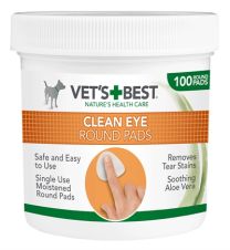 VETS BEST CLEAN EYE ROUND PADS 100 ST