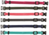 TRIXIE PUPPY HALSBANDSET FUCHSIA/GRAFIET/INDIGO/BOSGROEN/KORAAL 17-25 CM 6 ST