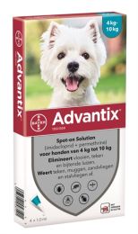 BAYER ADVANTIX SPOT ON 100/500 4-10 KG - 4 PIP