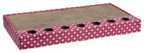 TRIXIE KRABPLANK KARTON MET BALLETJES ROZE 48X25 CM