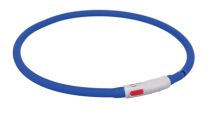 TRIXIE HALSBAND USB FLASH LIGHT LICHTGEVEND OPLAADBAAR ROYAL BLAUW 70X1CM