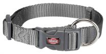 TRIXIE HALSBAND HOND PREMIUM GRAFIET GRIJS 25-40X1,5 CM
