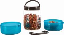 TRIXIE REISSET VOERBAK / DRINKBAK BLAUW 750 ML 2 ST