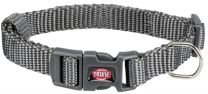 TRIXIE HALSBAND HOND PREMIUM GRAFIET GRIJS 22-35X1 CM