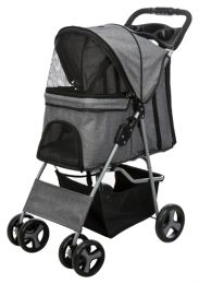 TRIXIE HONDENBUGGY GRIJS 47X80X100 CM TOT 15 KG