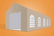 Premium Partytent PVC 5x12x2 mtr in Beige