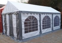 Professionele Partytent PVC 6x12x2,2 mtr in Wit-Grijs