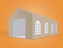 Premium Partytent PVC 6x8x2 mtr in Beige