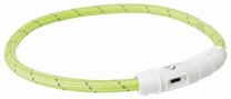TRIXIE HALSBAND HOND FLASH LICHTHALSBAND USB TPU / NYLON GROEN 45X0,7 CM