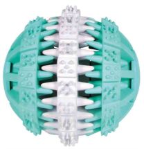 TRIXIE DENTA FUN NATUURRUBBER BAL MET MUNTSMAAK 7X7X7 CM 3 ST