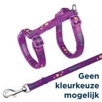 TRIXIE KATTENTUIG MET RIEM VISGRAAT ASSORTI 23-39X1 CM 120CM 4 ST