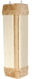 TRIXIE KRABPLANK HOEK SISALTAPIJT / PLUCHE MET CATNIP NATUREL / BEIGE 23X49 CM