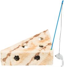 TRIXIE CAT'S CHEESE MET SPEELHENGEL & SPEELBALLEN PLUCHE 36X26X8 CM 2 ST