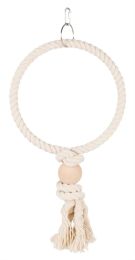 TRIXIE TOUWRING MET HOUTEN BLOK NATUREL 24X24 CM 3 ST