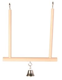 TRIXIE TRAPEZESCHOMMEL MET BEL HOUT 12X13 CM 4 ST