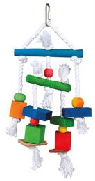 TRIXIE SPEELGOED AAN TOUW HOUT MEERKLEURIG 24 CM 3 ST