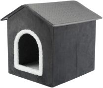 TRIXIE HONDENMAND / KATTENMAND HUIS LIVIA GRIJS / WIT 38X41X44 CM